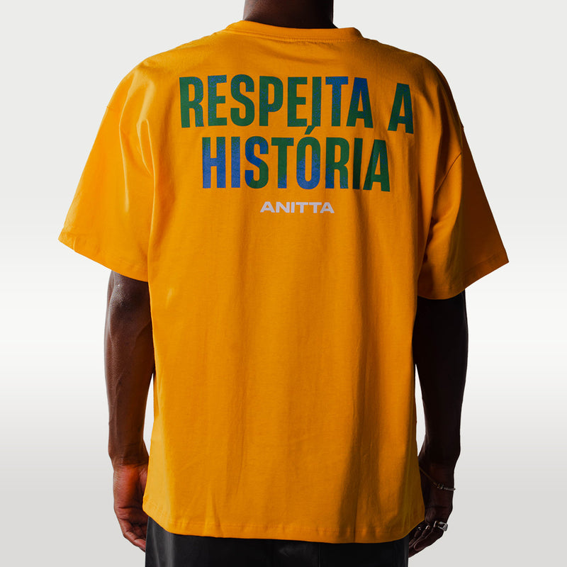 CAMISETA ENSAIOS DA ANITTA RESPEITA A HISTÓRIA - AMARELO