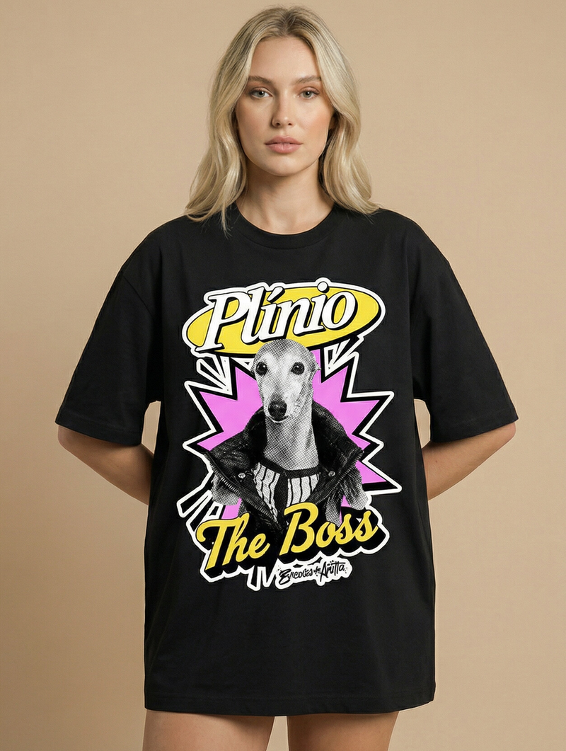 T-SHIRT PLÍNIO THE BOSS - PRETA